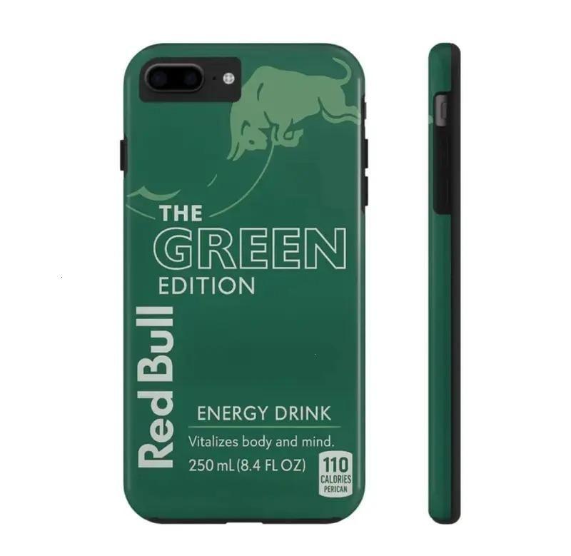 Red Bull Green Edition Phone Case, iPhone 17 16 15 14 13 12 11 X 8 7  Pro Max/Pro/Mini, SAMSUNG GALAXY 21 S22 S23 S24 25 ULTRA PLUS  Shockproof Anti-Drop Protective Cases								