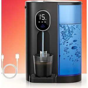 Wall Mounted Electric Dispenser for Bathroom - 20.3Oz Auto Mouthwash with Magnetic Cup Holder - 4 Adjustable Levels - Hands-Free Dispenser for Kids & Adults - Modern Bathroom Accessories in Black