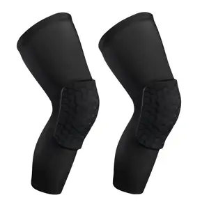 Graingan 2 Pack Basketball Knee Pads Knee Sleeves, Honeycomb Anti Collision Knee Pads Leg Compression Sleeves, Gaming Sleeves Wrestling Knee Pads Football Knee Pads Volleyball Knee Pads (Black, Medium)