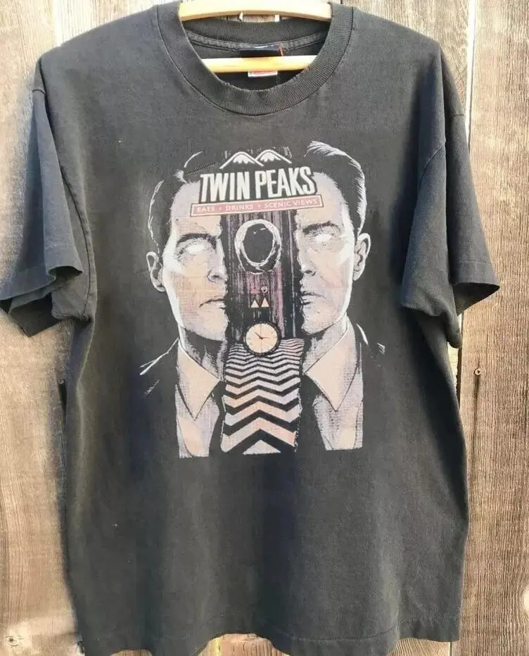 Twin Peaks Shirt, Twin Peaks Charcoal Cotton T-Shirt Unisex Men Women, Gift For Fan, Unisex Shirt For Him Her