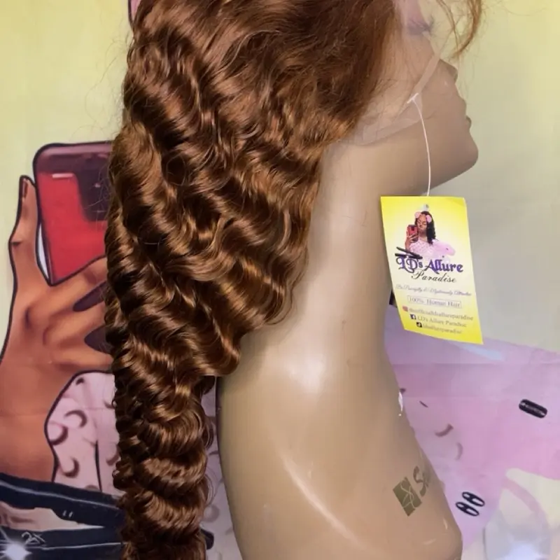 28” Brown Deep Wave Haircut by Allure Styling