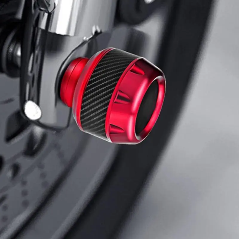 Universal Motorcycle Frame Slider Aluminum Alloy Front Fork Cup Replacement Falling Crush Protector Carbon Fiber for Motorbike Scooter Motor Parts Accessories