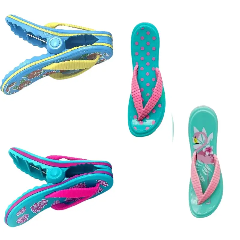 2pcs Summer Beach Must-Have - Flip Flop Towel Clip, Portable and Secure Clamp