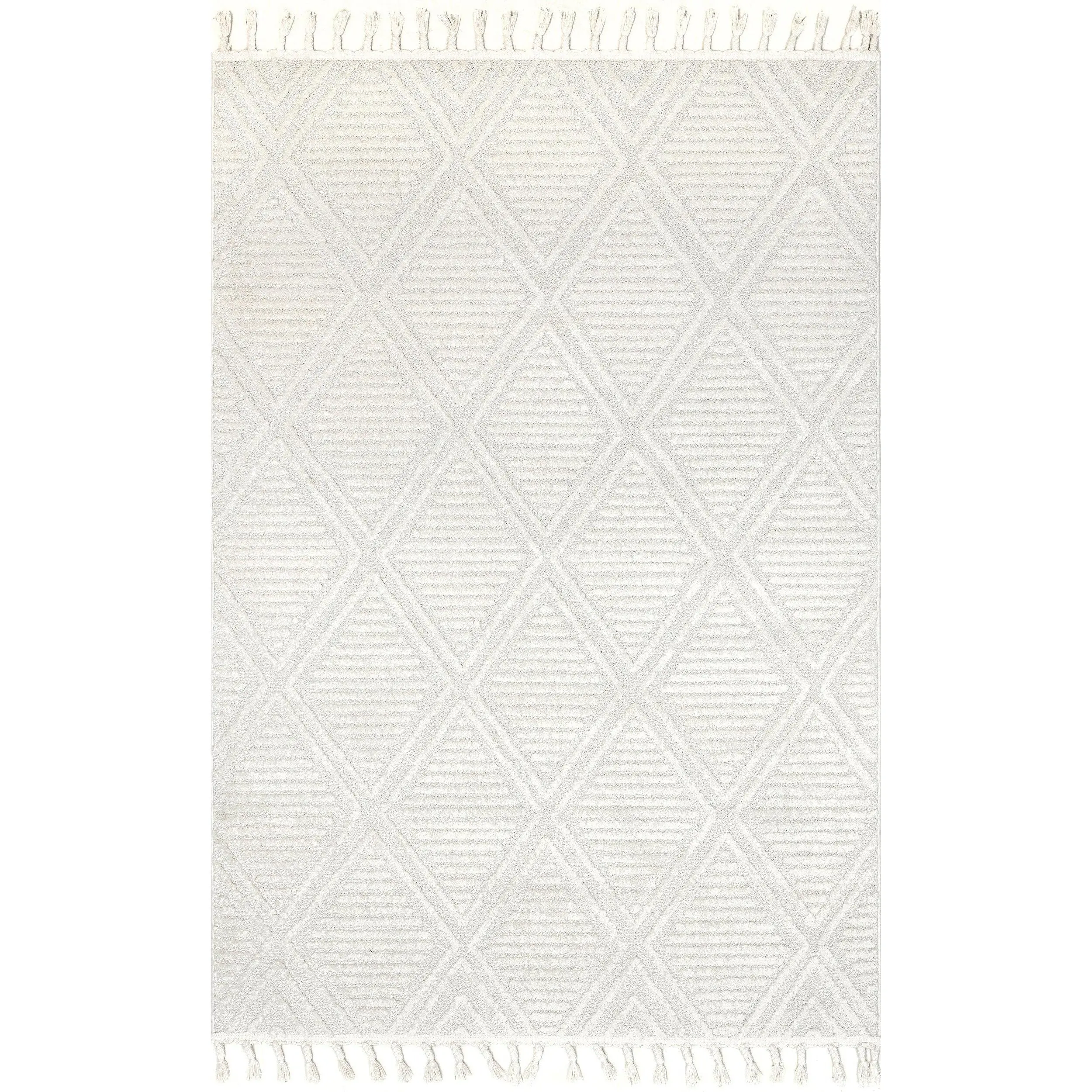 Balboa Textured Tile Indoor Area Rug, Living Room Mat, Pattern Rug for Home Room Decor