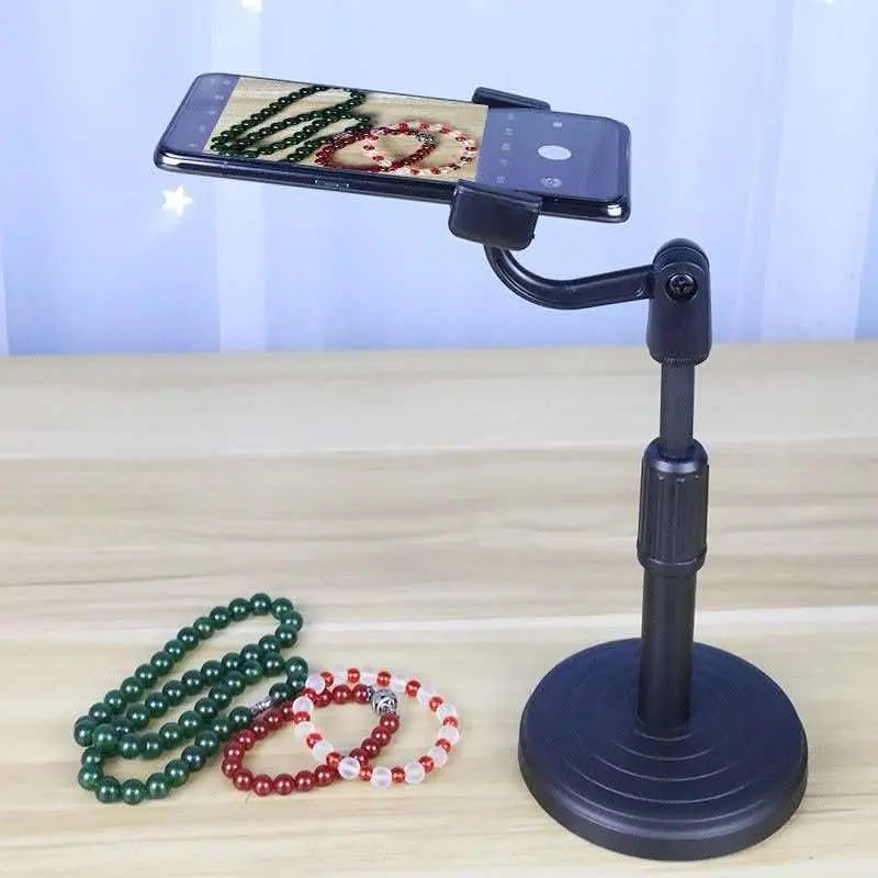 Adjustable Height Phone Lazy Stand, Multi-Angle Overhead Shot Holder for Live Streaming, Watching Videos & Online ClassesAdjustable Height Phone Lazy Stand, Multi-Angle Overhead Shot Holder for Live Streaming, Watching Videos & Online Classes