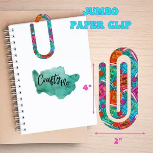 Acotar book cover inspired Jumbo Paper Clip - 3mm Acrylic, 3mm Thick, Printed Patterns May Vary, Durable Design