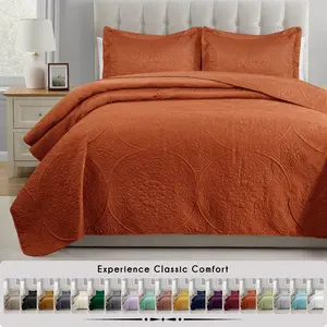 Premium Quilted Bedspread Set - 2 or 3 Piece Luxury Reversible Embossed Coverlet - Soft Lightweight Microfiber Bedding for All Season - Oversized Bedding for Twin Full Queen King - Aesthetic Bedroom Home Decor