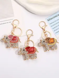 Alloy Elephant Keychain Bag Charm, Trendy Cute Keychain, Fashionable Personalized Bag Accessory, Perfect for Keys and Bags, Elegant Holiday Gift, Stylish Keychain