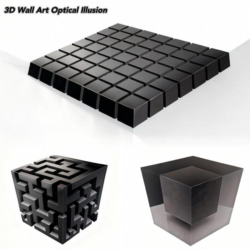 3D Optical Illusion Corner Wall Decal Realistic Design for Living Rooms & Bedrooms Easy Installation Versatile Use Enhance Space Aesthetic