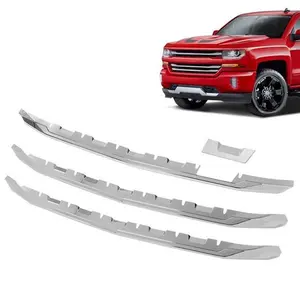 Grille Overlay Grill Cover Chrome Fit For 2016-2018 Chevy Silverado 1500 LT Z71