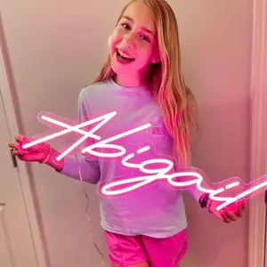 Custom Neon Signs for Wall Decor Personalized Name Néon Led Light Signs Customizable Aesthetic Room Bedroom Decoration Wedding Birthday Make Your Own Kit
