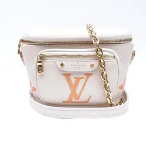 Pre-owned Louis Vuitton Calfskin Belt Bags Beige & Monogram Bumbag T10286847