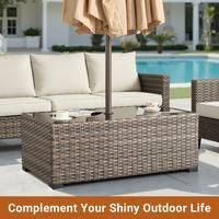 47" Rectangular Umbrella Hold Table Style 2