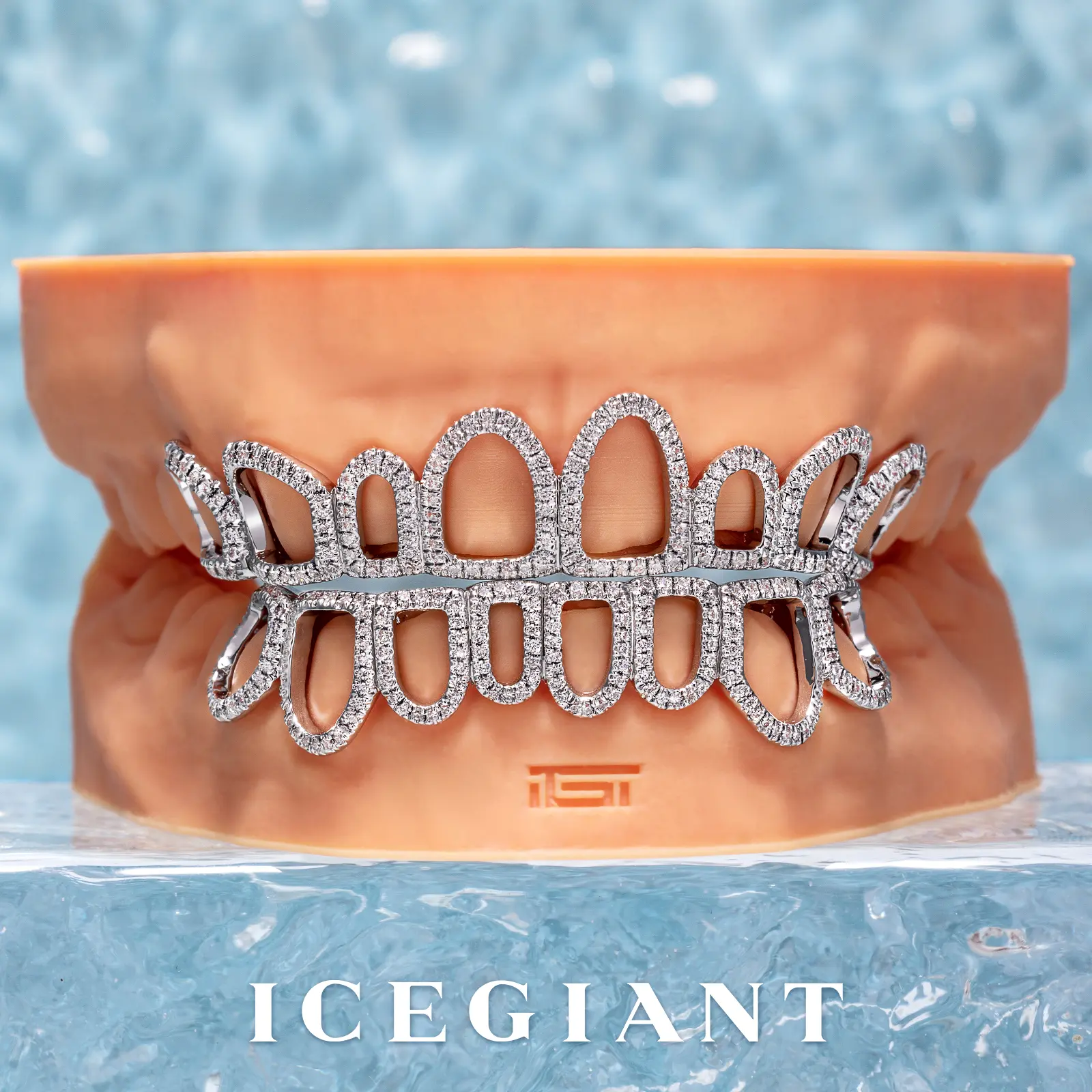 Open Face Diamond Grillz, Orthodontic Dental Accessory, Artificial Gemstone Jewelry Accessory