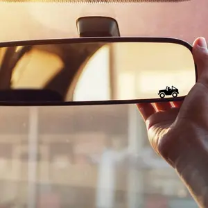 Rubber duck driving off-road car easter egg decal, small sticker for car windshield or mirror removable sticker windscreen decal tiny decals