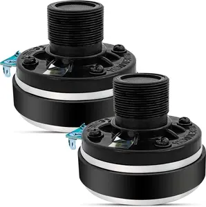 5 CORE Horn Speaker 1" Audio Tweeter Pair 200W Compression Driver Phenolic Diaphragm 8 Ohm Screw On Throat Twist Tweeters