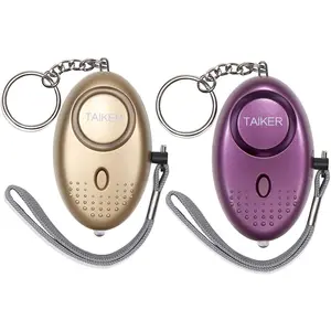 Personal Alarm for Women 140DB Emergency Self-Defense Security Alarm Keychain with LED Light for Women Kids and Elders-2 Pack