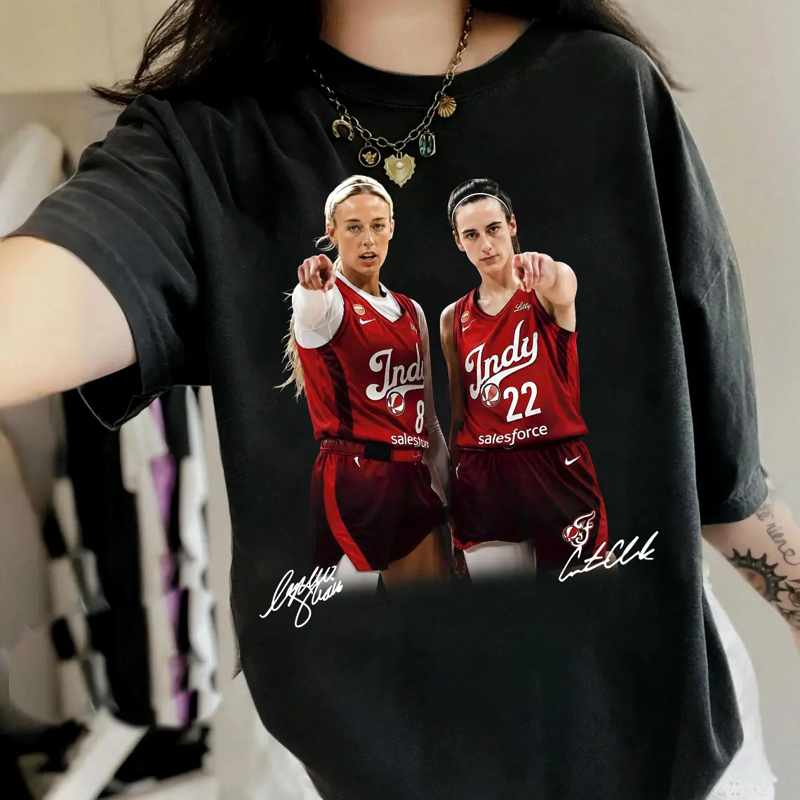 Friendship Sophie Cunningham Shirt, Sophie And Caitlin Shirt, Sophie Cunningham Caitlin Clark Graphic Bootleg Tee