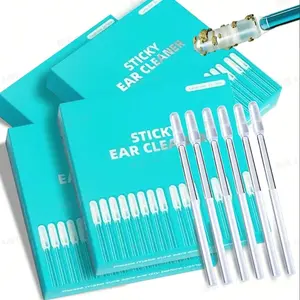 Sticky earwax cleaner, disposable sticky earwax removal sticks, soft and safe ear canal cleaning tool for adults and children, painless earwax extraction kit for ear hygiene