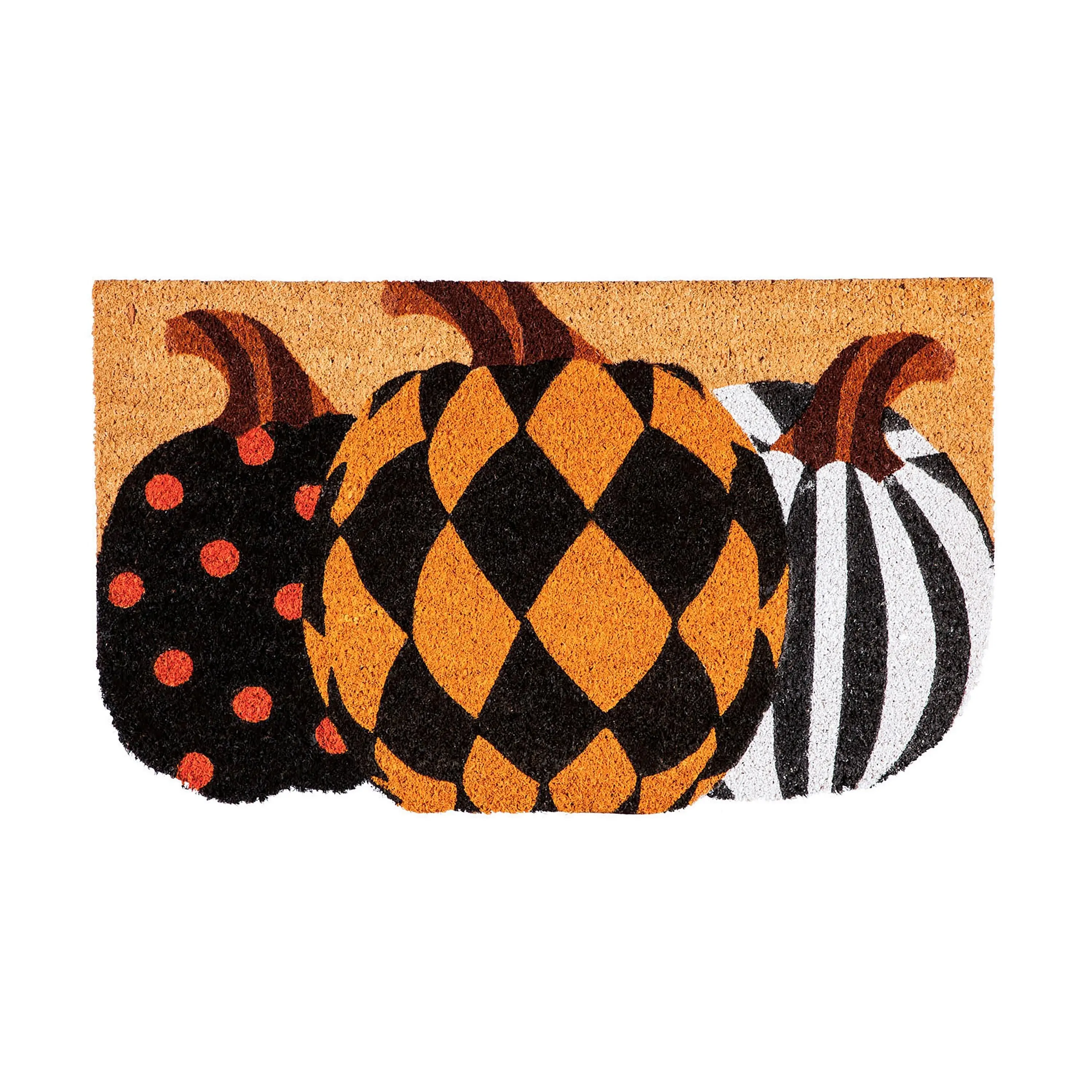 Pattern Pumpkins Shaped Coir Mat