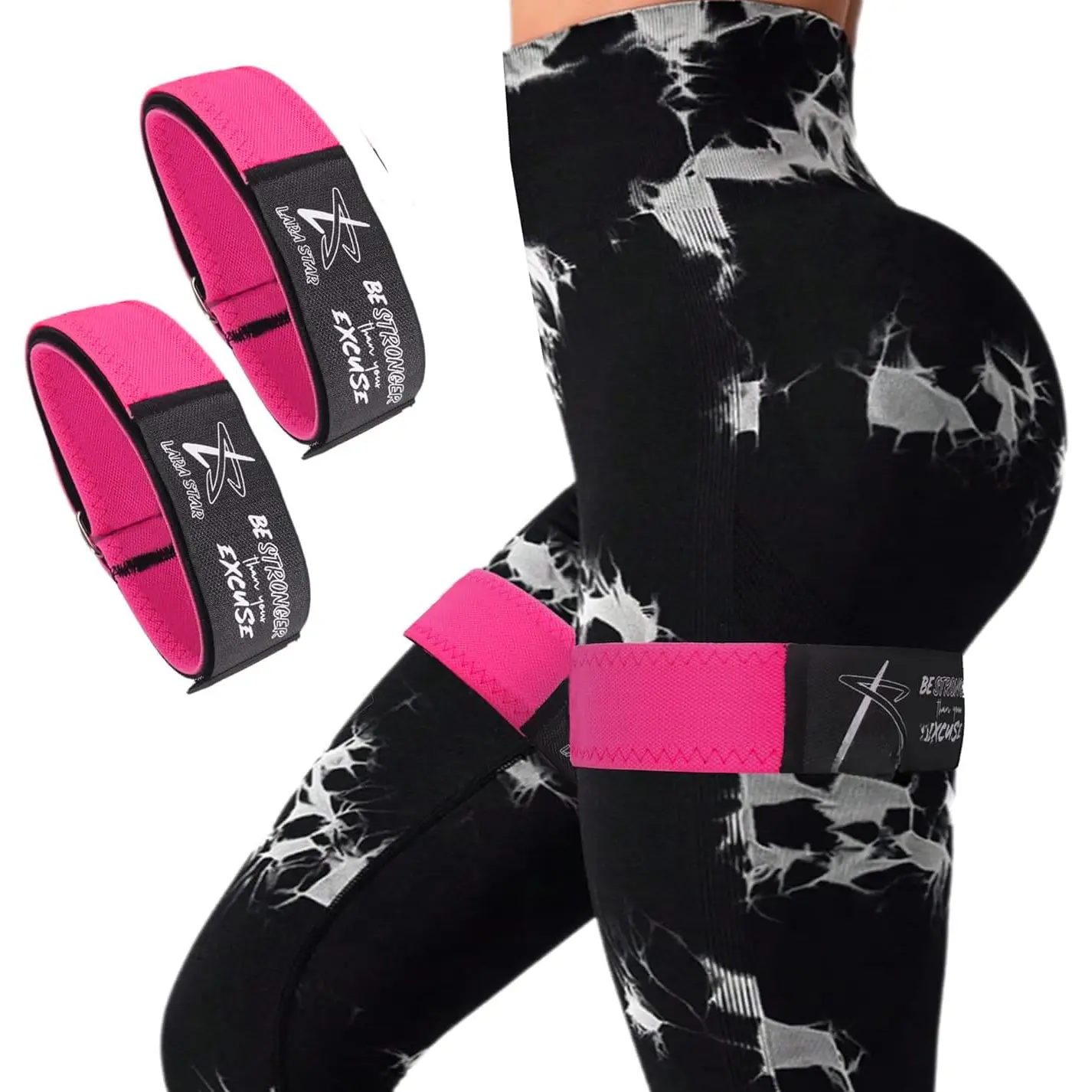 BFR Occlusion Bands for Women Glutes, Flow Restriction Bands for Legs,  &  Building, Workouts,  Fabric Resistance Bands for Squat  & Thigh