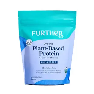 Further Food Organic Plant-Based Protein Powder 20g Unflavored - 6 Simple Ingredients, No Artificial Sweeteners, Dietary Supplement, Vegan
