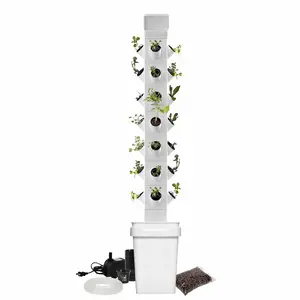EXOTOWER 7-Tier Hydroponic Kit for 28 Plants, Pots & Planter Type: Hydroponic, Home Garden Supplies, USA Assembled