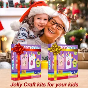 Unicorn Bunny Paper Craft Kit for Toddlers and Girls Age 3-8, 16 DIY Arts and Crafts Projects, Creative Toy Supplies Box