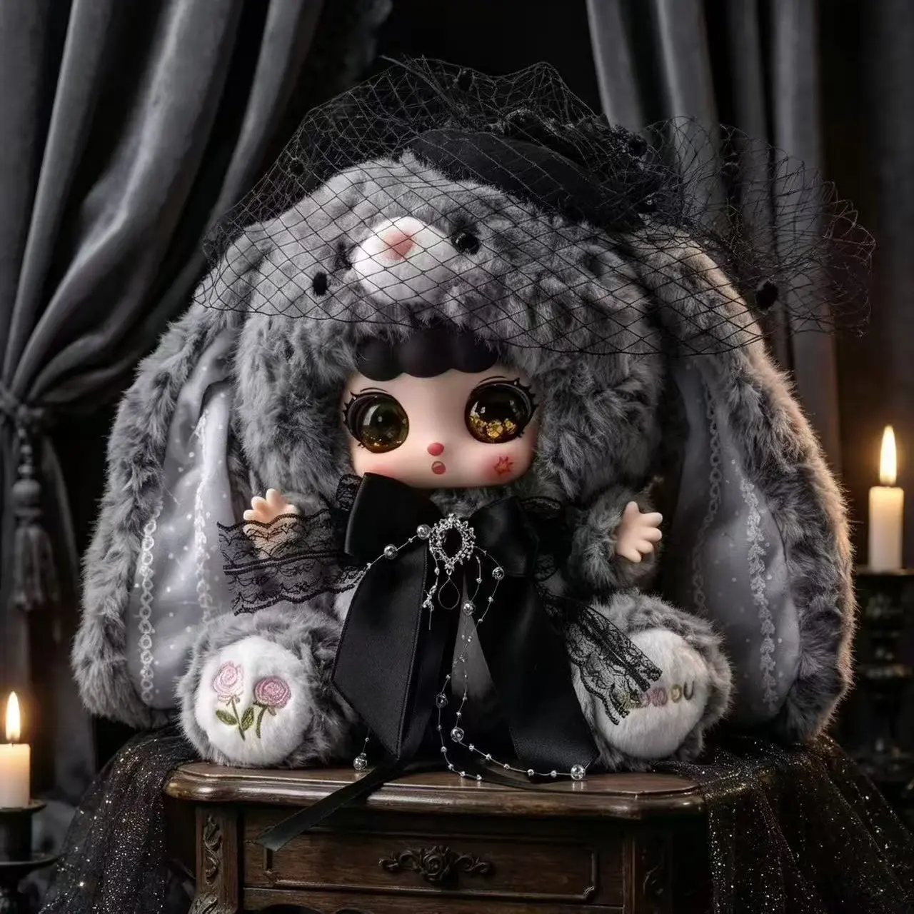 B16-Kebidou-Naifu Bunny Sauce 600%V3-Flowers Whispers of the Rabbit Series Blind Boxes Soft Plush Collectibles(Hidden Style Probability36:1)