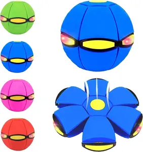 Magic Meta Ball, Magic Children Bouncing Balls with 6 Light, Magic Meta Ball Flying Saucer, Dual Form Freely Switchable Bouncy Ball for Indoor & Outdoor, Parent-Child Interaction