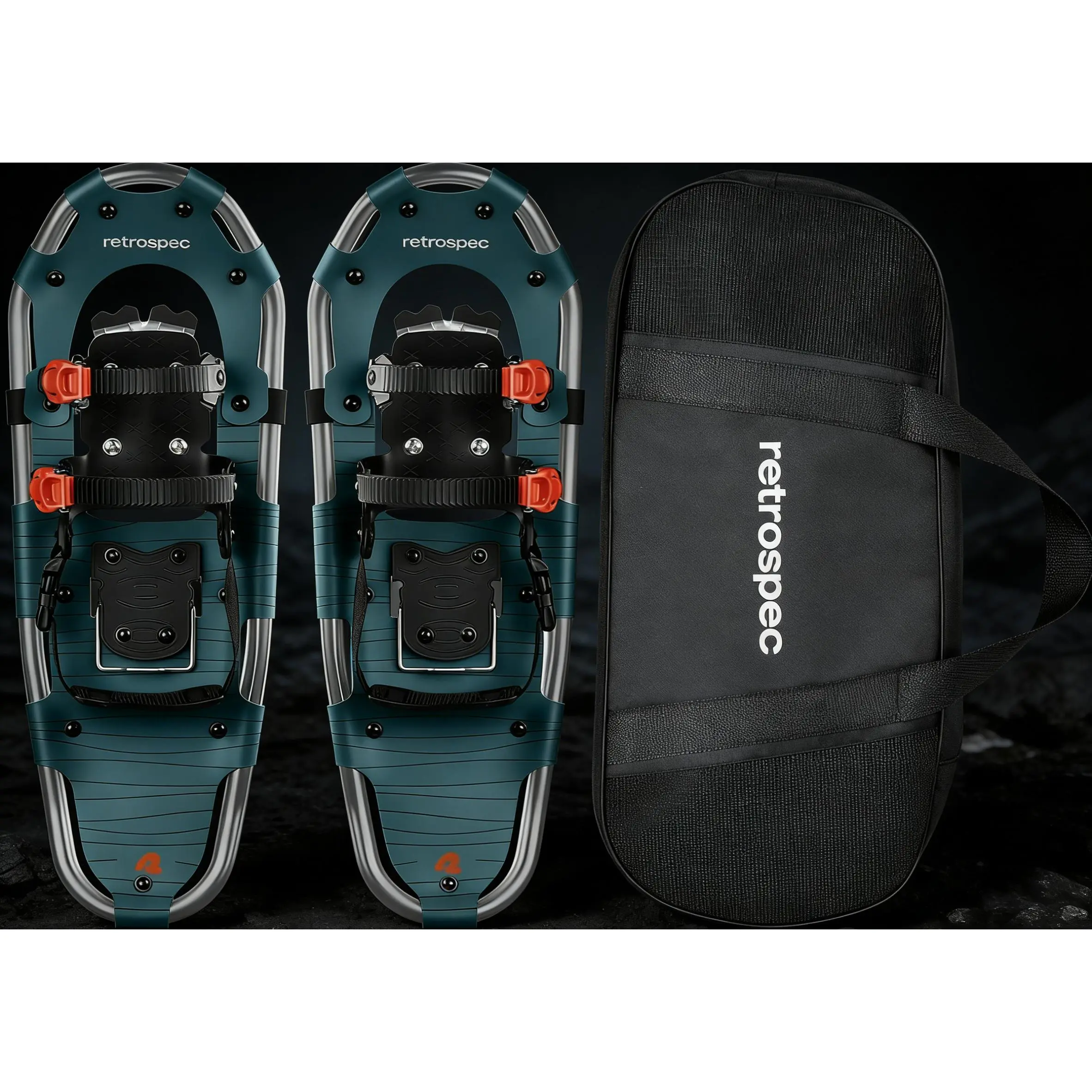 Snowshoes for Women Men Lightweight Aluminum Frame Double Ratchet Binding Heel Lifts Carry Bag All Terrain Hiking Winter Sports Equipment