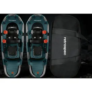 Snowshoes for Women Men Lightweight Aluminum Frame Double Ratchet Binding Heel Lifts Carry Bag All Terrain Hiking Winter Sports Equipment