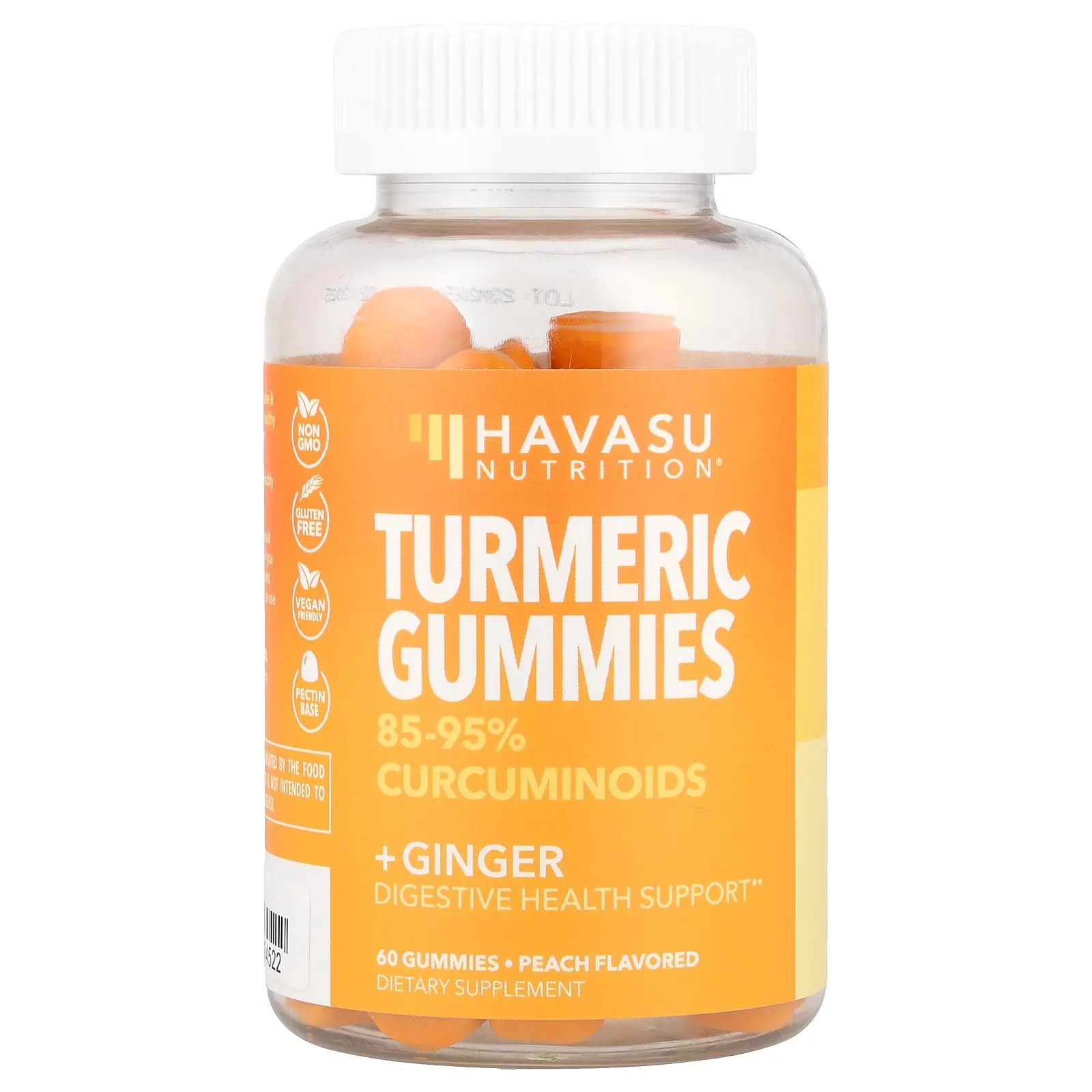 Havasu Nutrition Turmeric + Ginger Gummies, Peach, 60 Gummies Havasu Nutrition Turmeric + Ginger Gummies, Peach, 60 Gummies