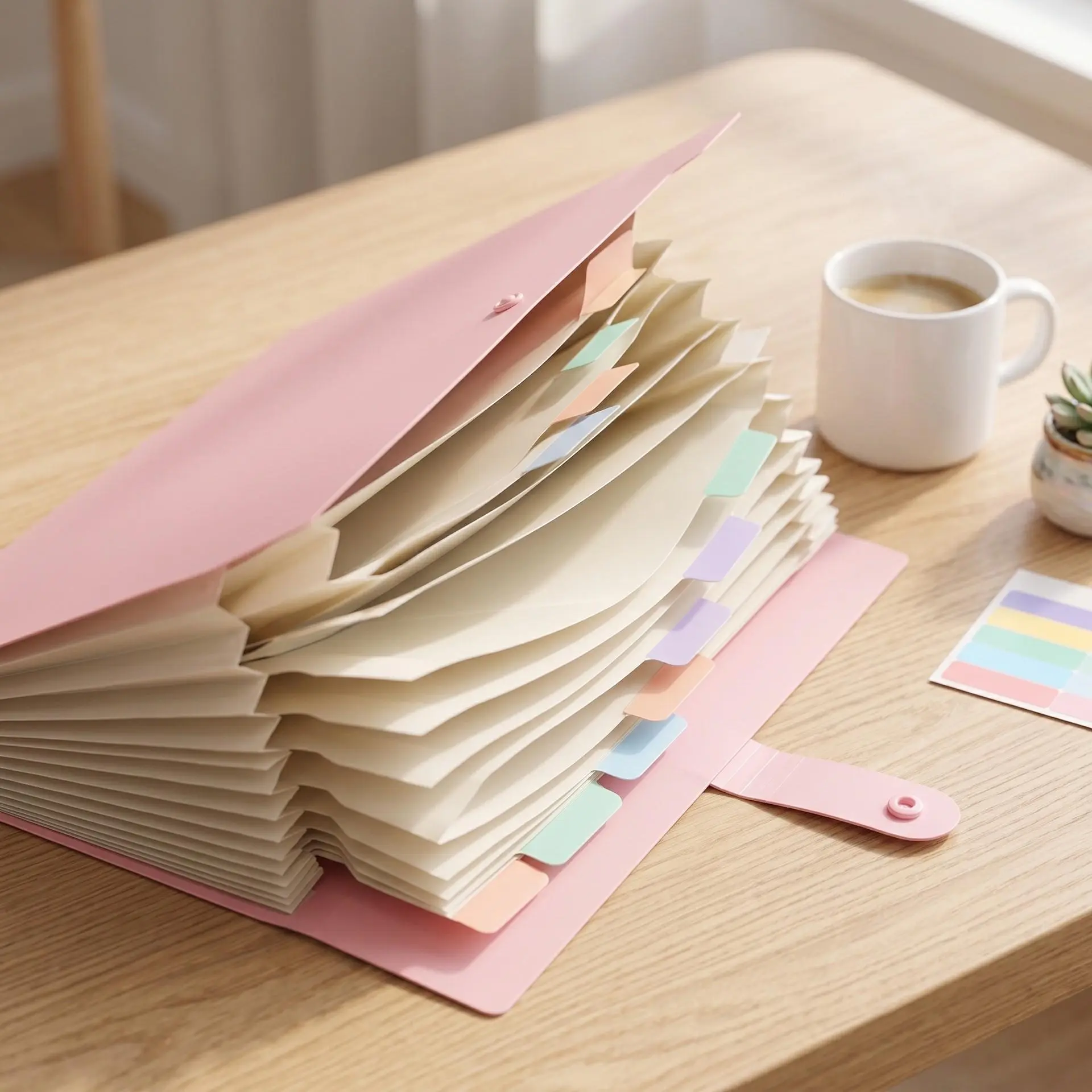 12 Pocket Expanding File Folder with Tabs, Waterproof Accordion Document Organizer, Fits Letter & A4 Paper for Home, Office & School