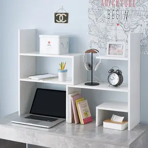 Yak About It Compact Adjustable Dorm Desk Bookshelf