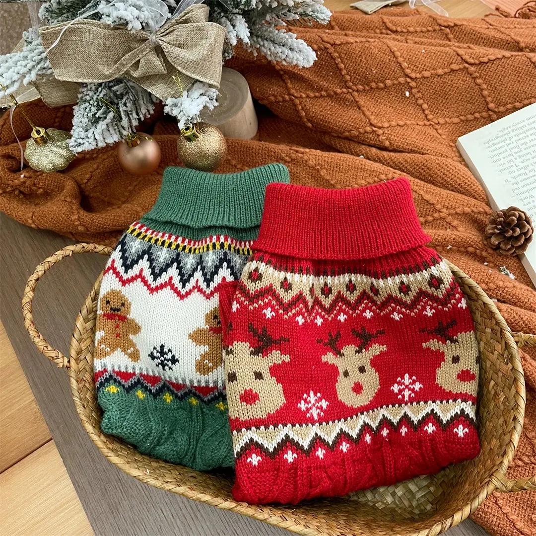Christmas Pet Sweater – Warm Knitted Winter Pullover for Small Dogs & Cats | Cozy Holiday Outfit for Puppies & Kittens