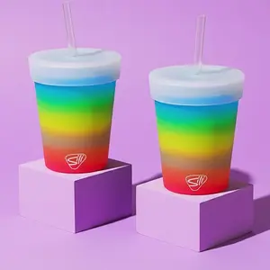 Silipint Silicone 8 oz Kids Straw Tumbler (Pack of 2) – BPA-Free, Unbreakable, Safe Cups for Toddlers & Kids