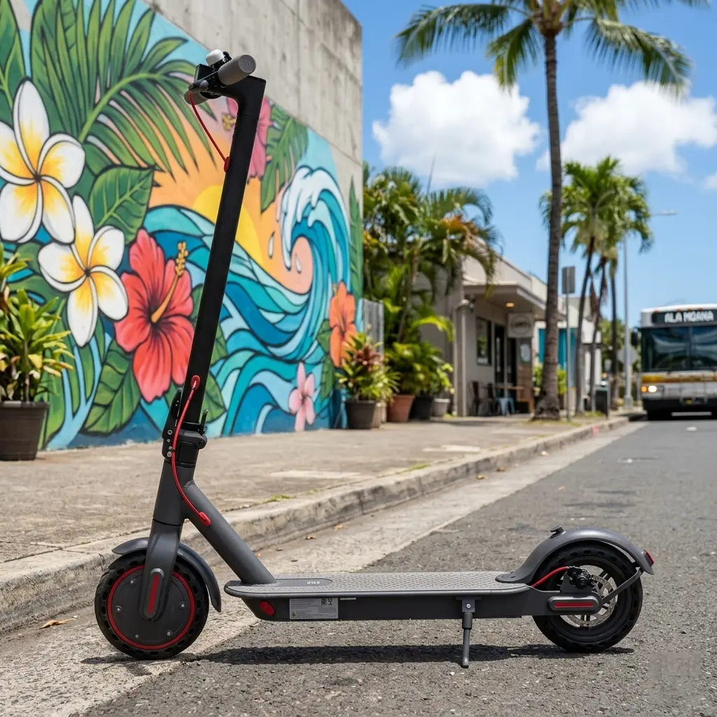 ladped Electric Scooter - 8.5 Solid Tires, 350W Motor Up to 16 Miles of Range and 19 MPH Portable Folding Commuter Scooter with and App E-Scooter 3 Speed modes school scooters.SummerWins,Father's Day Gife