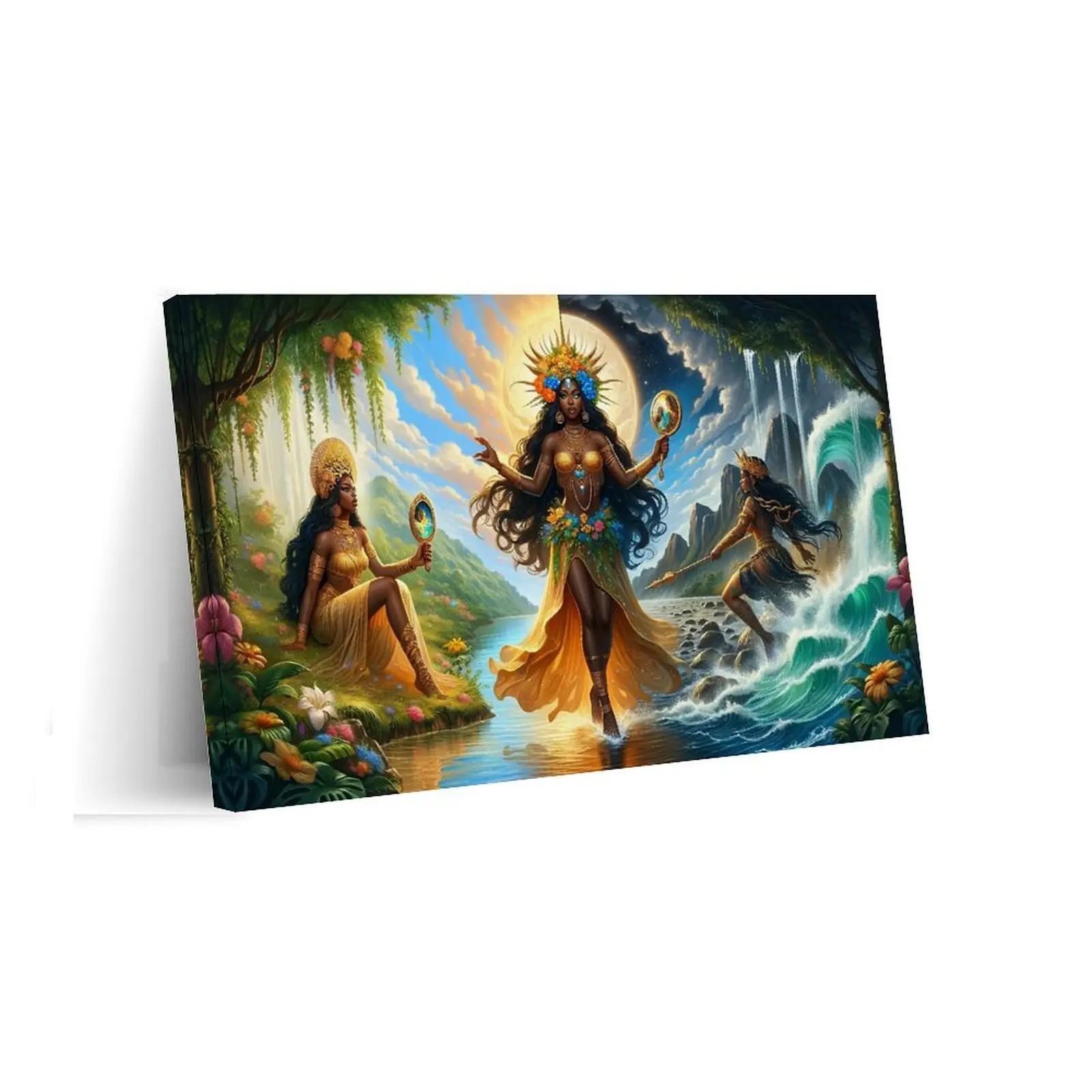 Orisha Oshun, Goddess of Water, Purity, Fertility, Love, And Sensuality Art Poster4Wall Art Canvas Print Bedroom Living Room Decor