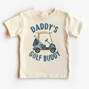 Daddy's Golf Buddy Toddler Shirt - Father Son Golfing T-Shirt - Dad And Me Tees - Boho Natural Kids & Youth Shirts