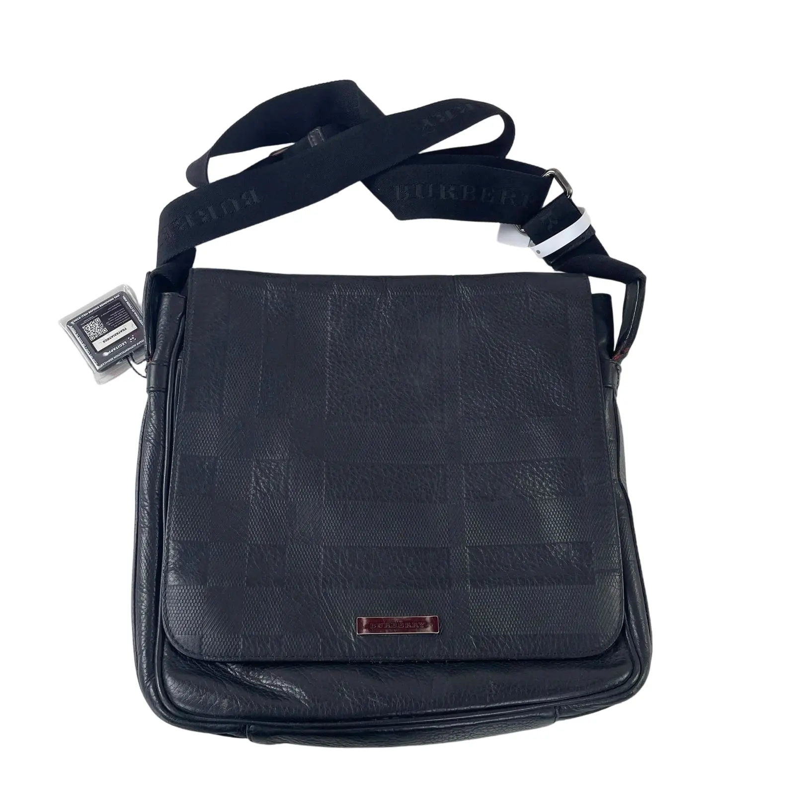 Pre-owned BURBBERY leather Messenger Bags BURBERRY Embossed Check Small Rally Messenger bag with charm