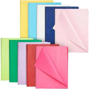 Colorful Tissue Paper for Gift Bags and Wrapping - 120 Sheets - Wrapping Paper Sheets for Presents & Supplies (10 Colors, 26" L x 19.8" W)