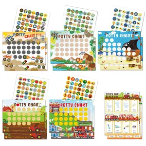 Potty Training Chart for Toddler 17 PCS Self-Care Training Sticker Chart Potty Reward Chart with 351 Stickers Potty Training Sticker Chart