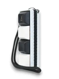 Black and White ESC Picky Party Clicky Keychain Textured Base you customize Tactile Switch