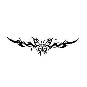 Car Decal -   Tribal stamp Butterfly Design for Rear Window - Stylish and Durable Car Accessories