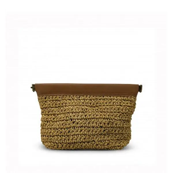 Raffia Make Up Snap Pouch