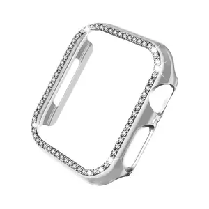 Artificial Rhinestone Decor Watch Protective Case, 1 Count Smart Watch Protective Cover Compatible With Apple Watch, Smart Watch Protective Accessories, Watch Protector