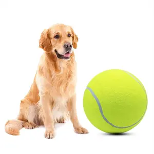 Giant Tennis Ball for Dogs Yellow Big Tennis Ball for Dog Birthday Gift 24cm/9.5" Interactive Training Ball Pet Toy Balls for Dogs