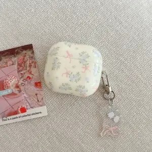 Spring Korean cute little flower rabbit for Apple AirPods4 protective case AirPods 1 /2/3 Bluetooth wireless headset cover