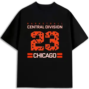 For Chicago for 23 Jersey T-Shirt Basketball Central Division Men's Cotton Regular Fit Made in USA MBT-97958349